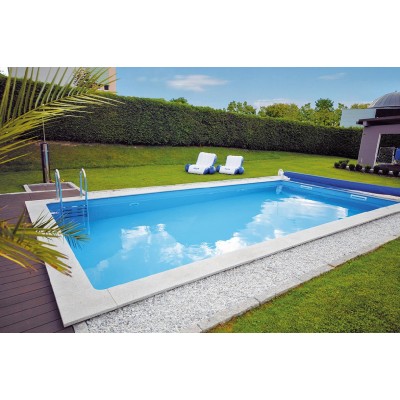 Kompletní bazénový set CF BLOCK 7,0 x 3,5 x 1,5 m / 0,6 mm - modrá fólie (bazén, filtrace, folie, skimmer)