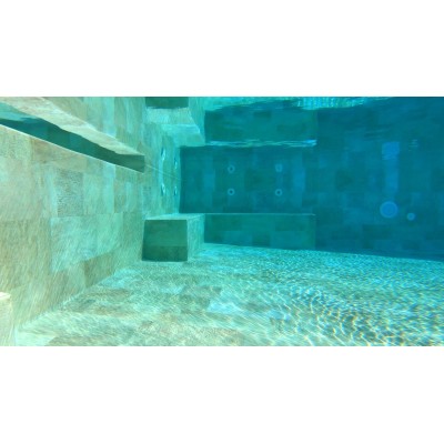 Haogenplast bazénová 3D folie Stonetile Golden 25 m x 1,65 m x 1,5 mm, role