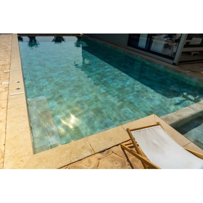 Haogenplast bazénová 3D folie Stonetile Golden 25 m x 1,65 m x 1,5 mm, role