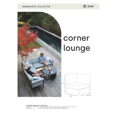 STAY venkovní nábytek Minimalistic corner lounge