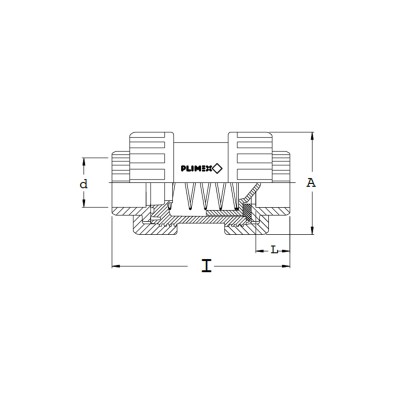 Sorodist PVC zpětný ventil s nerezovou pružinou 50 mm